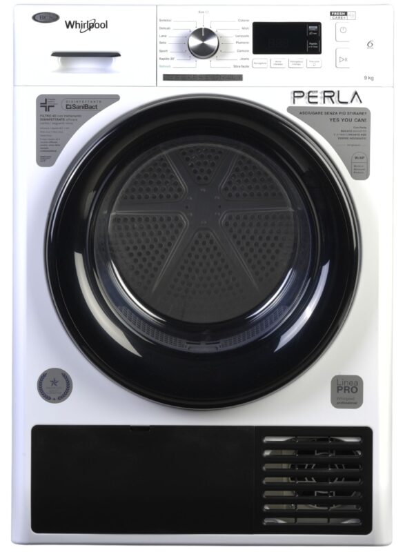 Asciugatrice A+++ 9 kg STIR Speed system Perla Family Wh